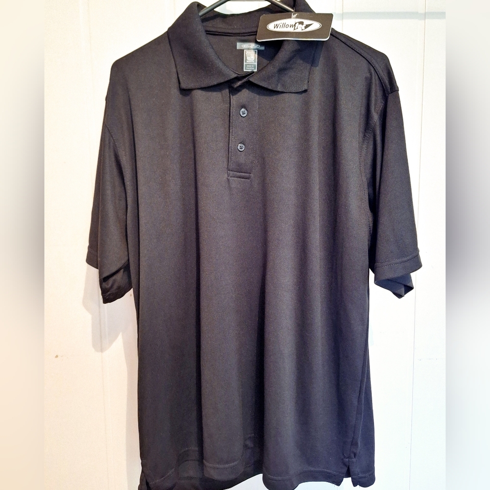 NWT Willow Pointe Black  Shirt Relaxed Fit Size L Very Good Condition